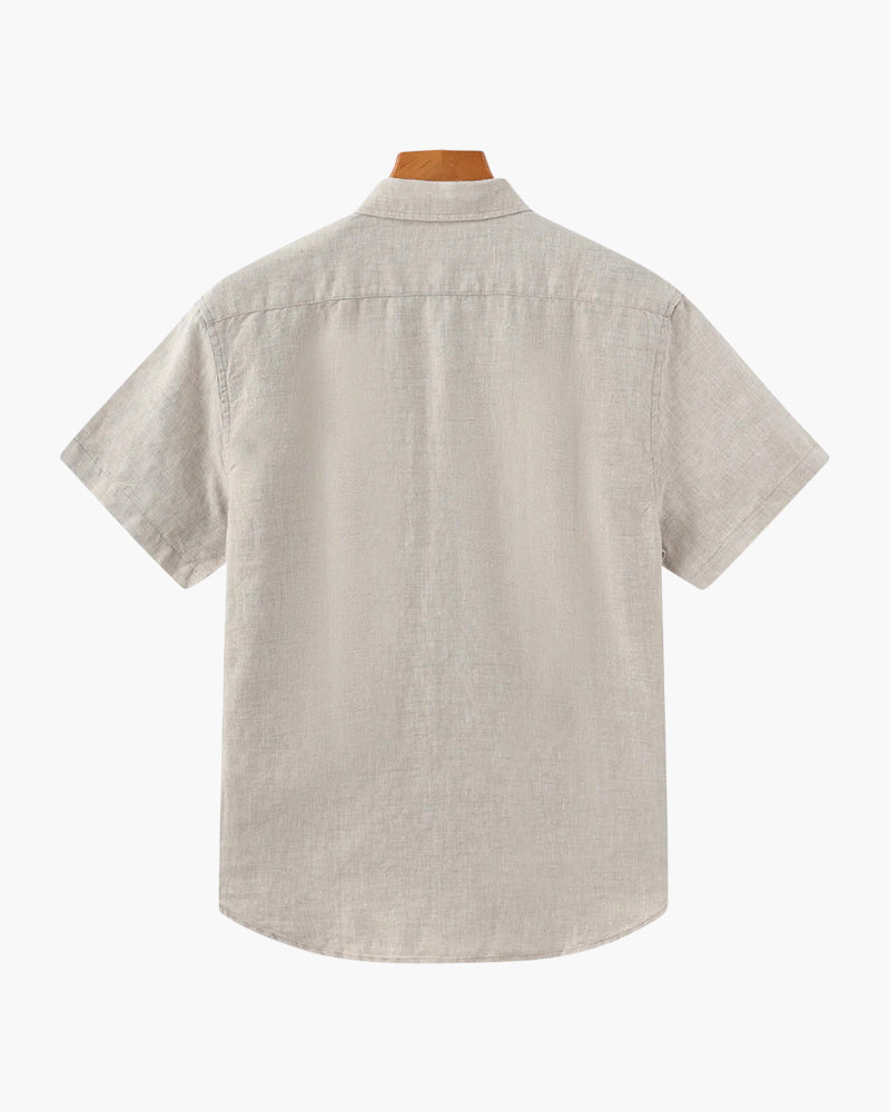 Chemise en lin à manches courtes