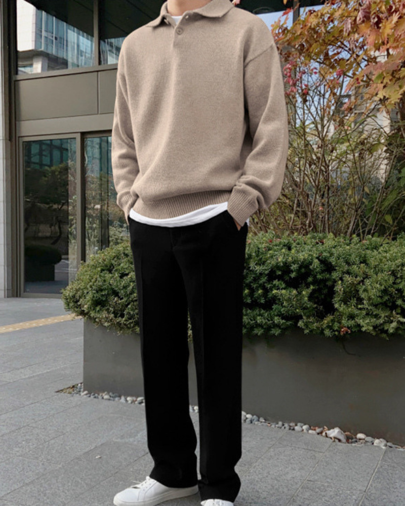 Pull Laine Demi-Zip Héritage